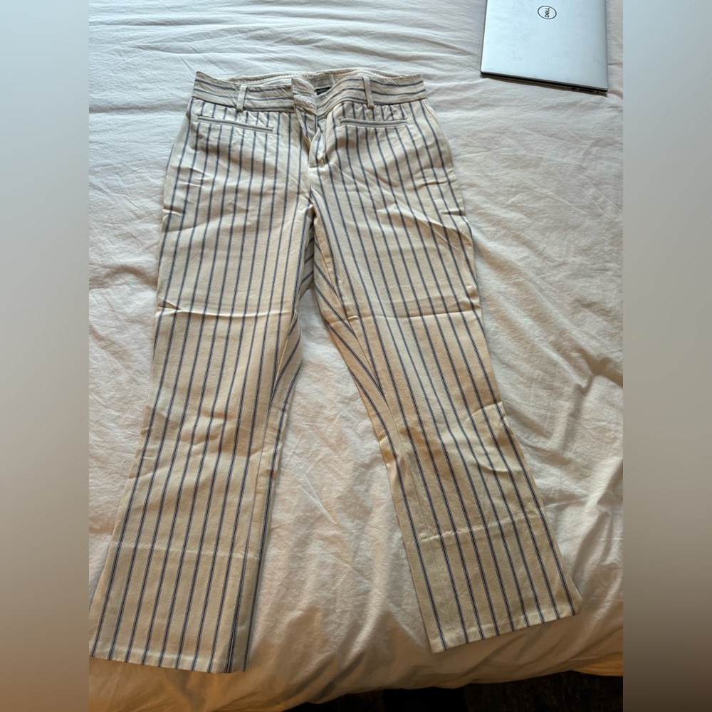 anthropologie cream dress pants